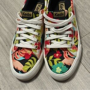 Keds Kids Tropical Like New Colorful Floral Sneakers Size 4